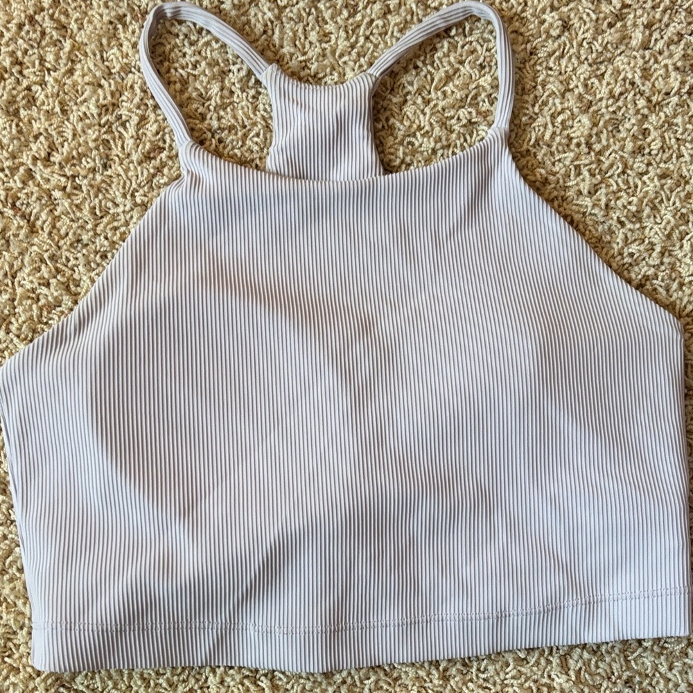 Striped White Crop Top